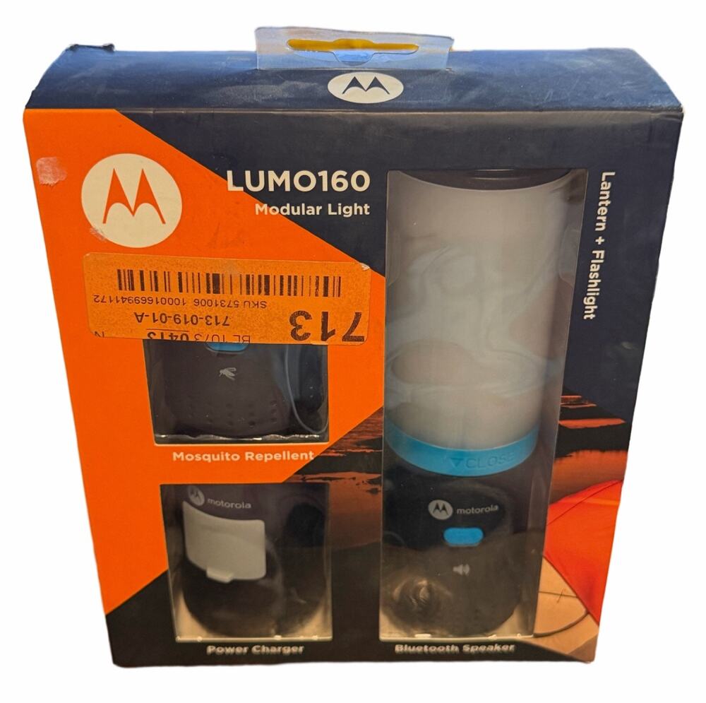 Motorola LUMO160 Modular Lantern Flashlight Bluetooth Speaker Repellent
